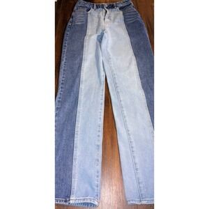 PacSun 90s Boyfriend Two Tone Colorblock Jeans Blue Denim 28‎